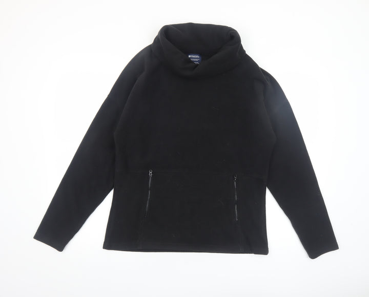 Mountain Warehouse Women Black Fleece Pullover Sweatshirt UK 12