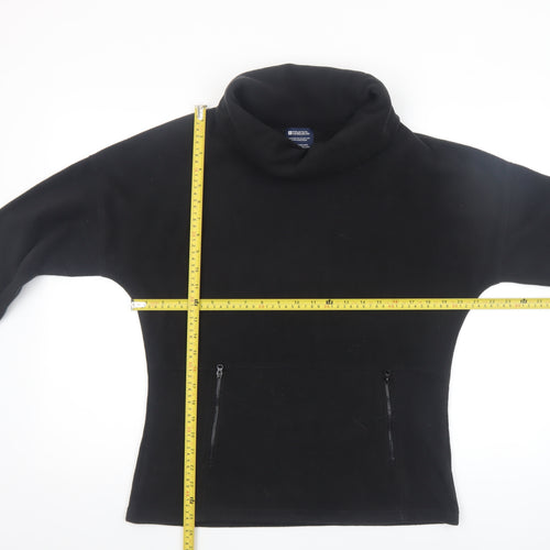 Mountain Warehouse Women Black Fleece Pullover Sweatshirt UK 12