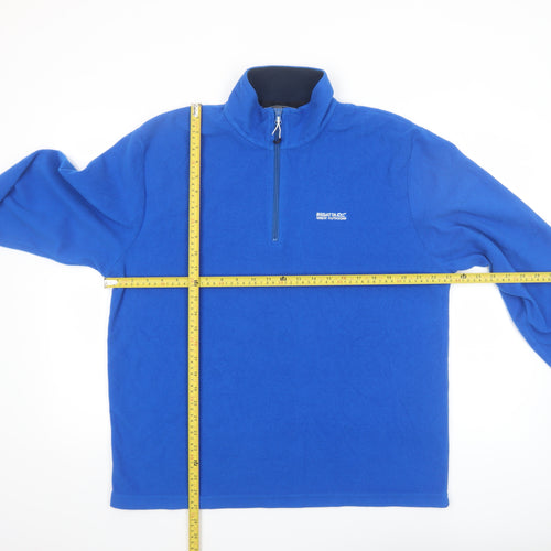 Regatta Mens Blue Fleece 1/4 Zip Pullover Sweatshirt Size L