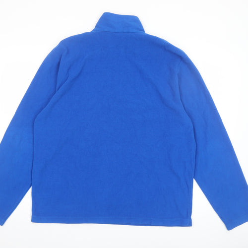 Regatta Mens Blue Fleece 1/4 Zip Pullover Sweatshirt Size L