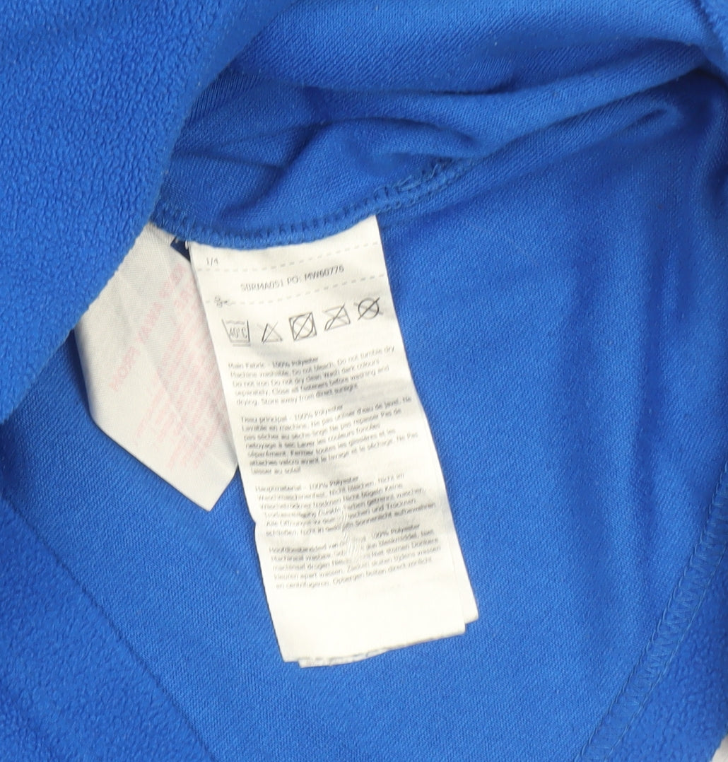 Regatta Mens Blue Fleece 1/4 Zip Pullover Sweatshirt Size L