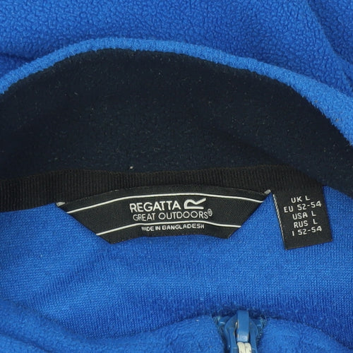 Regatta Mens Blue Fleece 1/4 Zip Pullover Sweatshirt Size L
