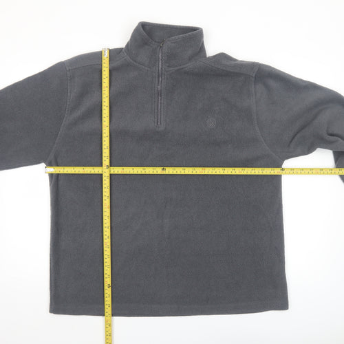 E-Bound Mens Grey Fleece 1/4 Zip Pullover Sweatshirt XL