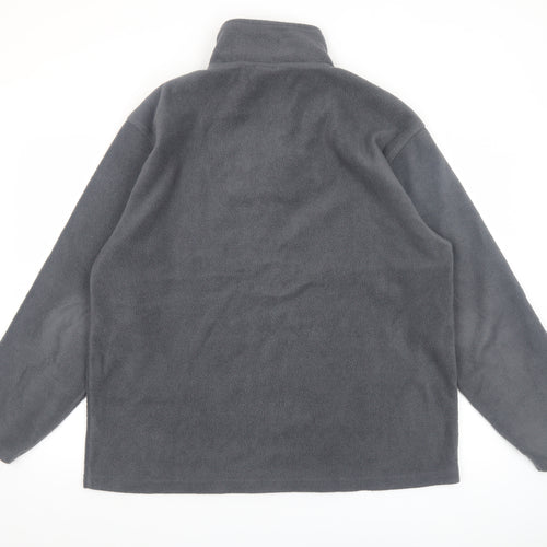 E-Bound Mens Grey Fleece 1/4 Zip Pullover Sweatshirt XL