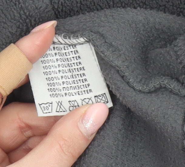 E-Bound Mens Grey Fleece 1/4 Zip Pullover Sweatshirt XL
