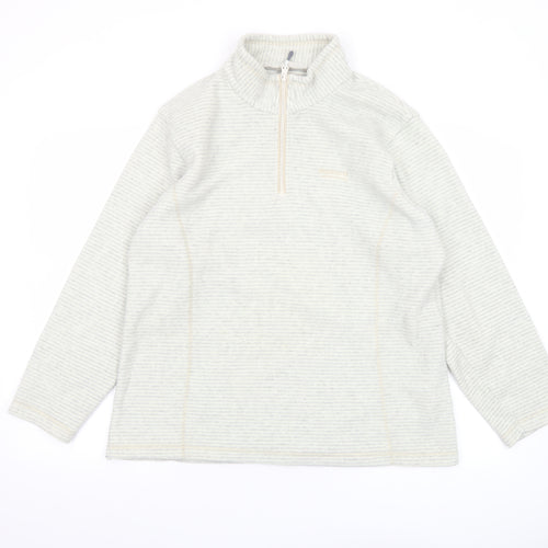 Regatta Women Beige 1/4 Zip Fleece Pullover Sweatshirt UK 16