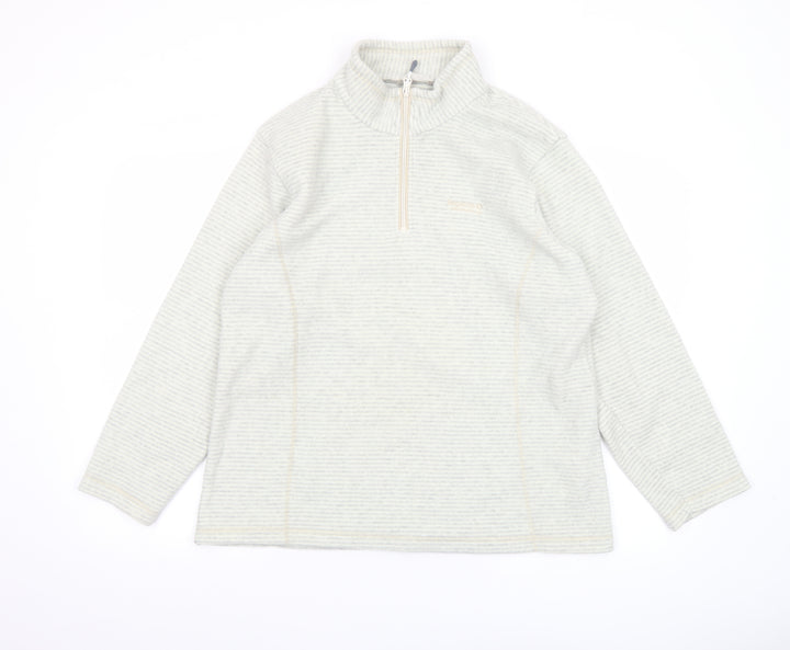 Regatta Women Beige 1/4 Zip Fleece Pullover Sweatshirt UK 16