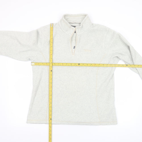 Regatta Women Beige 1/4 Zip Fleece Pullover Sweatshirt UK 16