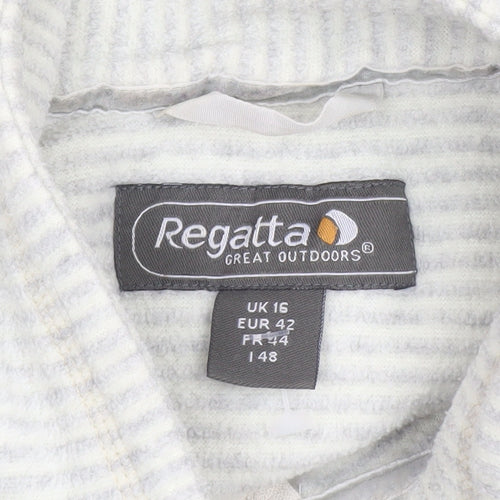 Regatta Women Beige 1/4 Zip Fleece Pullover Sweatshirt UK 16