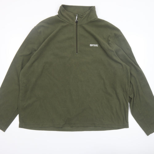 Regatta Men's Green Fleece 1/4 Zip Pullover Sweatshirt 3XL