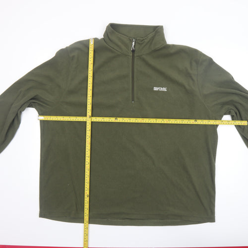 Regatta Men's Green Fleece 1/4 Zip Pullover Sweatshirt 3XL