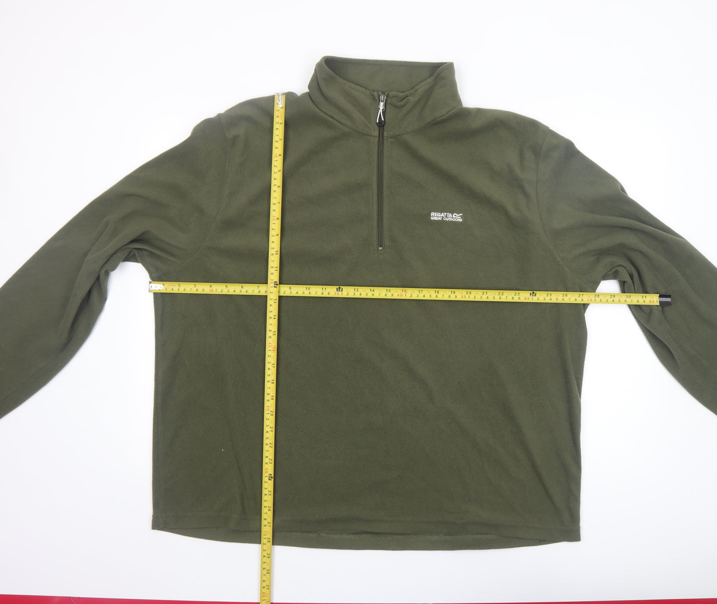 Regatta Men's Green Fleece 1/4 Zip Pullover Sweatshirt 3XL