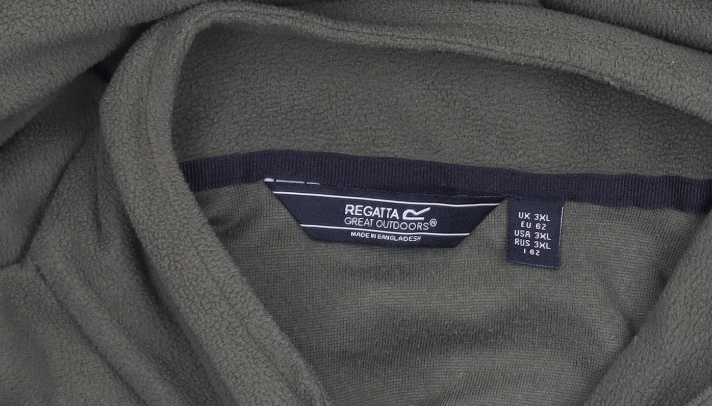 Regatta Men's Green Fleece 1/4 Zip Pullover Sweatshirt 3XL