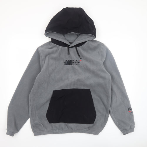 Hoodrich Mens Grey Fleece Pullover Hoodie Size S