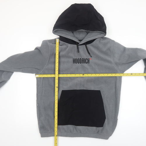 Hoodrich Mens Grey Fleece Pullover Hoodie Size S