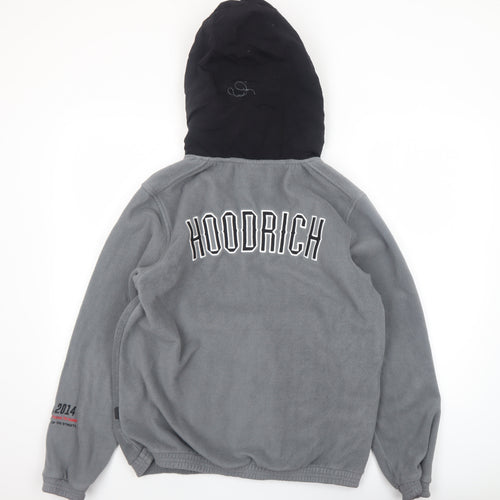 Hoodrich Mens Grey Fleece Pullover Hoodie Size S