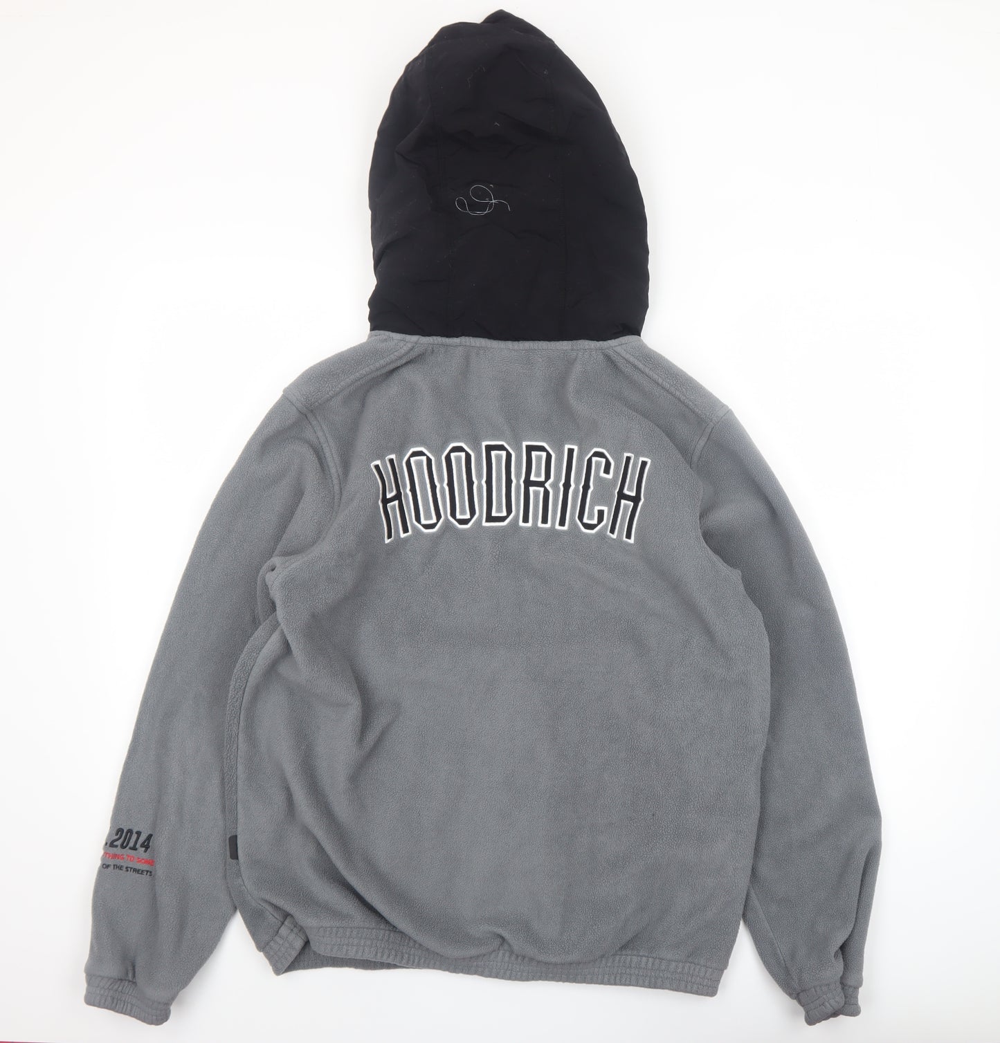 Hoodrich Mens Grey Fleece Pullover Hoodie Size S