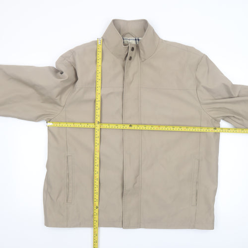 Hutson Harbour Men's Beige XL Stand-Up Collar Lined Jacket
