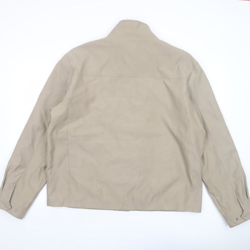 Hutson Harbour Men's Beige XL Stand-Up Collar Lined Jacket