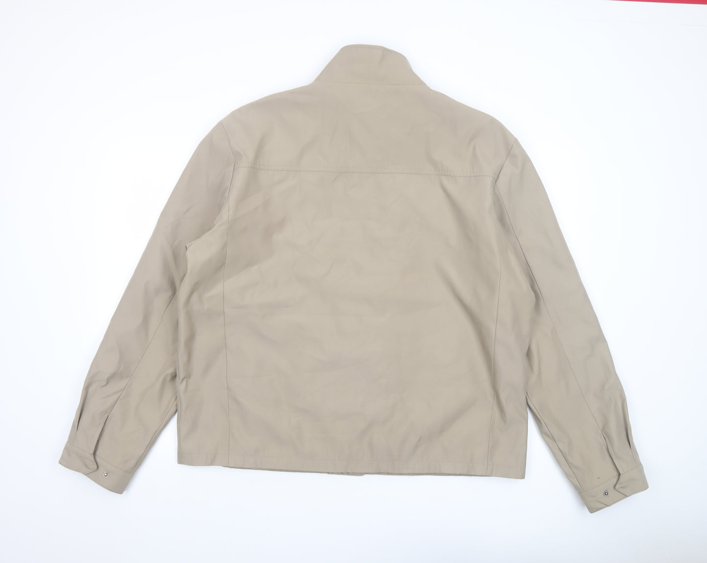 Hutson Harbour Men's Beige XL Stand-Up Collar Lined Jacket