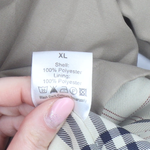 Hutson Harbour Men's Beige XL Stand-Up Collar Lined Jacket