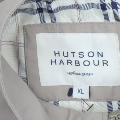 Hutson Harbour Men's Beige XL Stand-Up Collar Lined Jacket