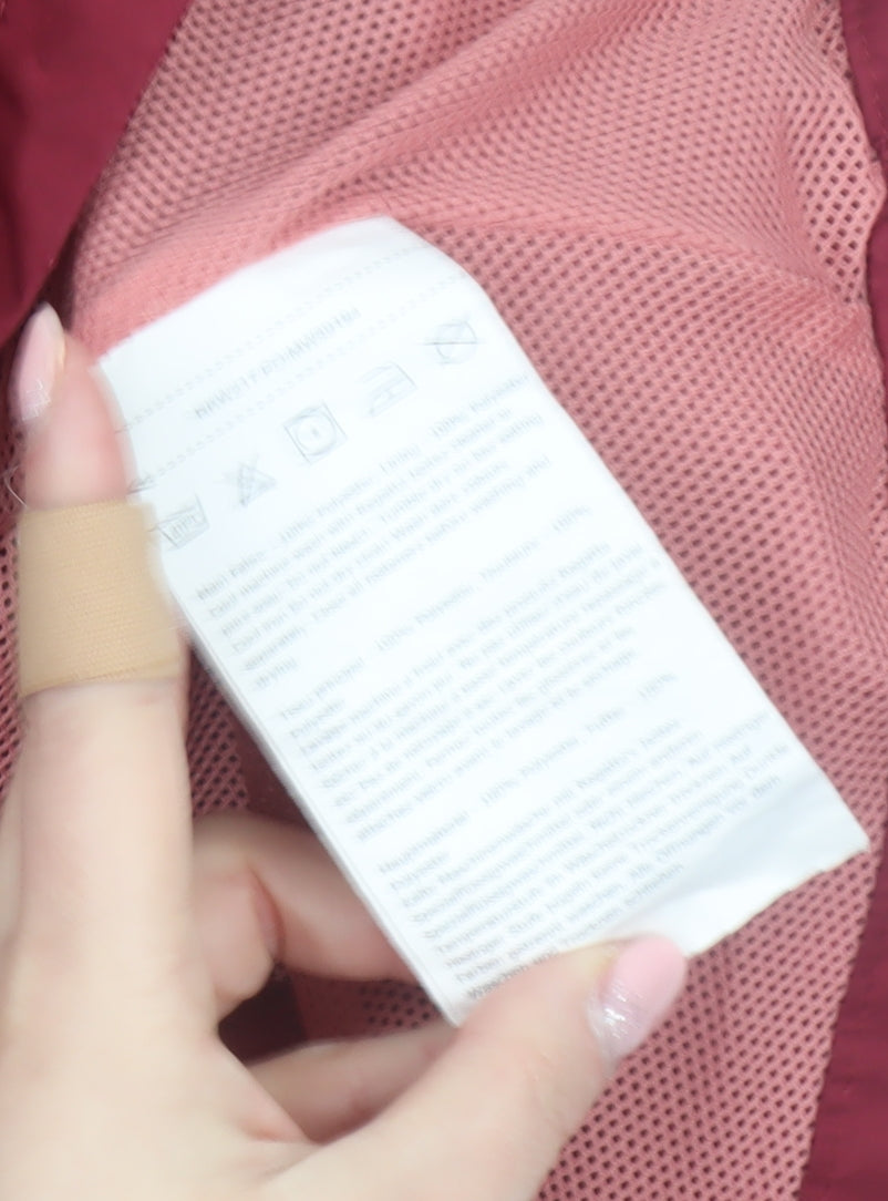 Regatta Girls Red Hooded Waterproof Rain Coat Jacket 7-8 Years