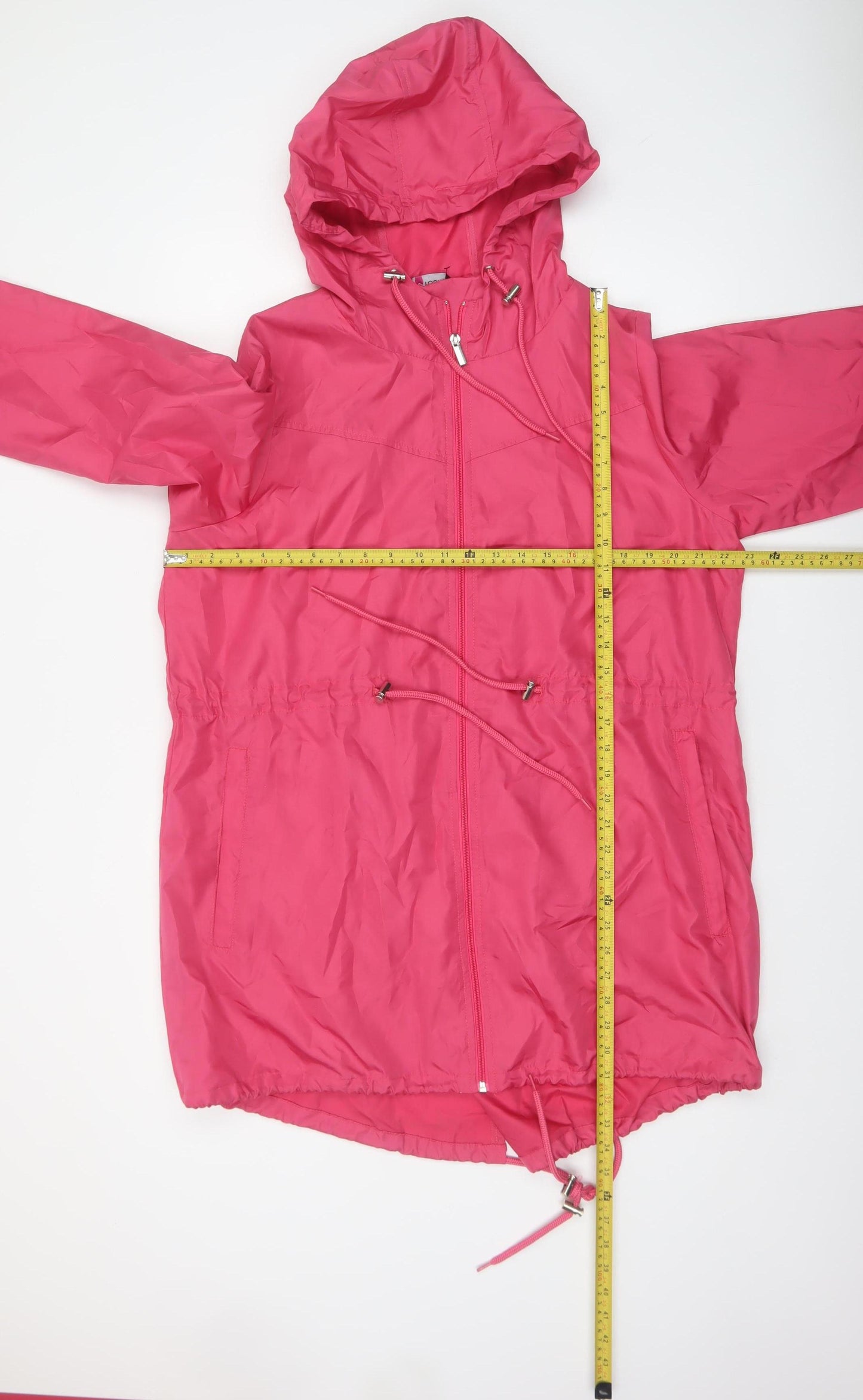 Yours Clothing Women's Pink Hooded Anorak Jacket Size 16