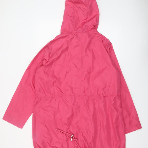 Yours Clothing Women's Pink Hooded Anorak Jacket Size 16