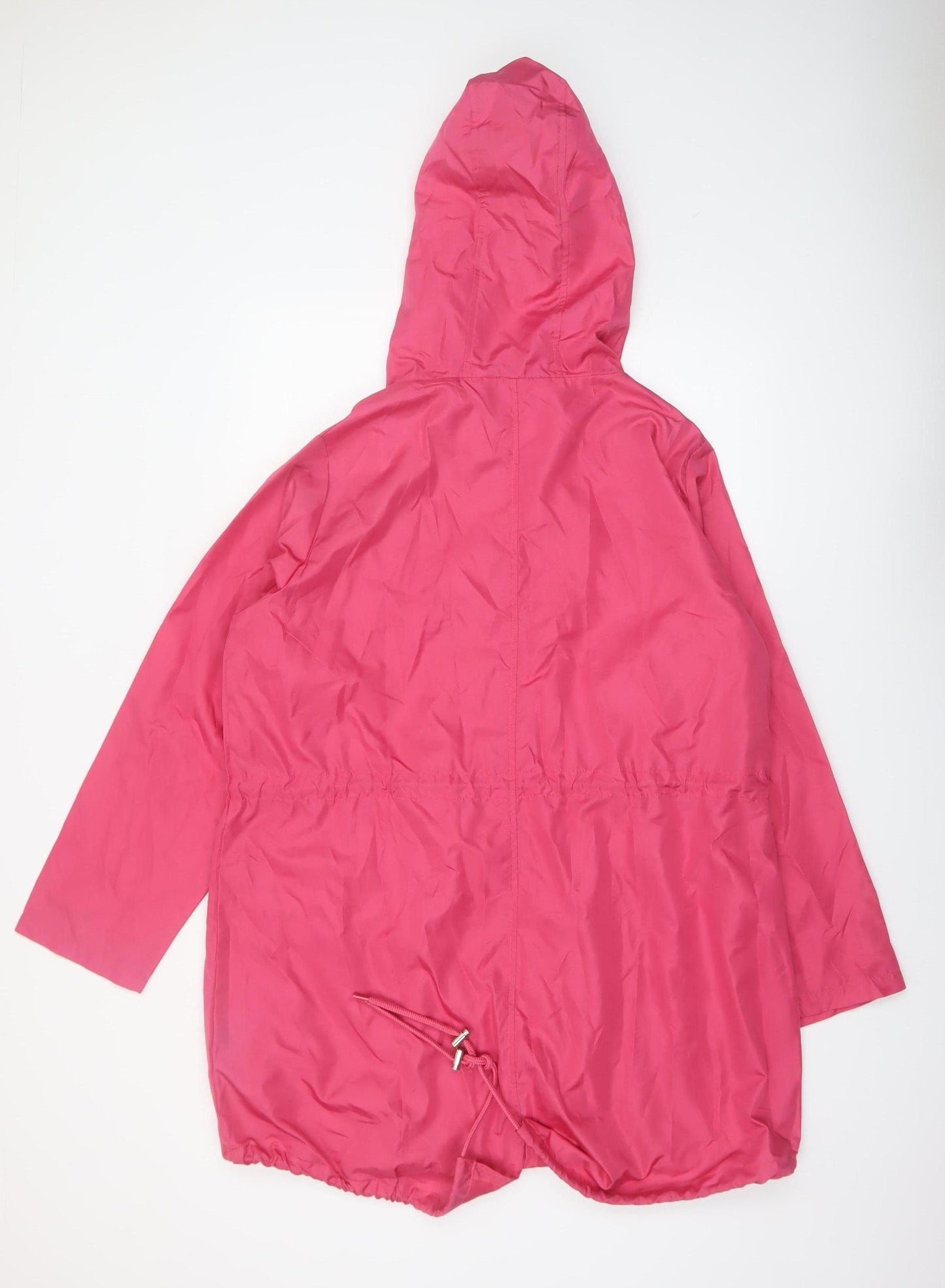 Yours Clothing Women's Pink Hooded Anorak Jacket Size 16
