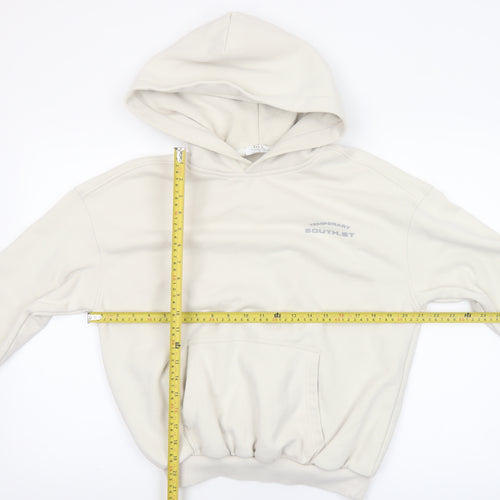 South.St Womens Beige Pullover Hoodie Scorpion Graphic 2XS