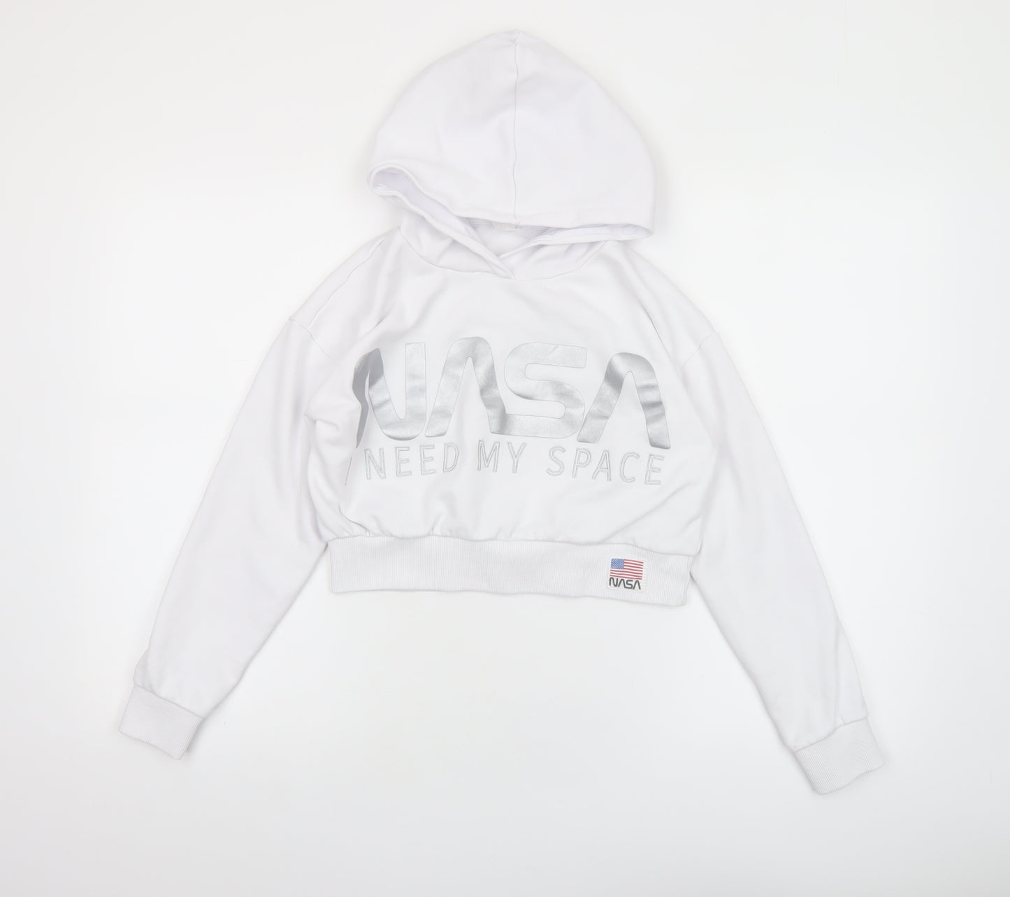 Cool Club Girls White NASA Hoodie Size 13-14 Years Pullover Graphic Print