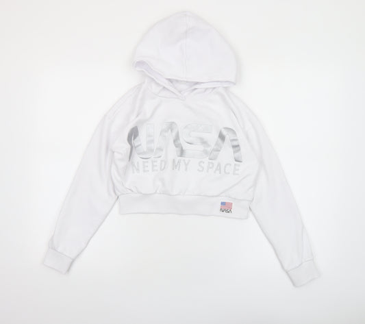 Cool Club Girls White NASA Hoodie Size 13-14 Years Pullover Graphic Print