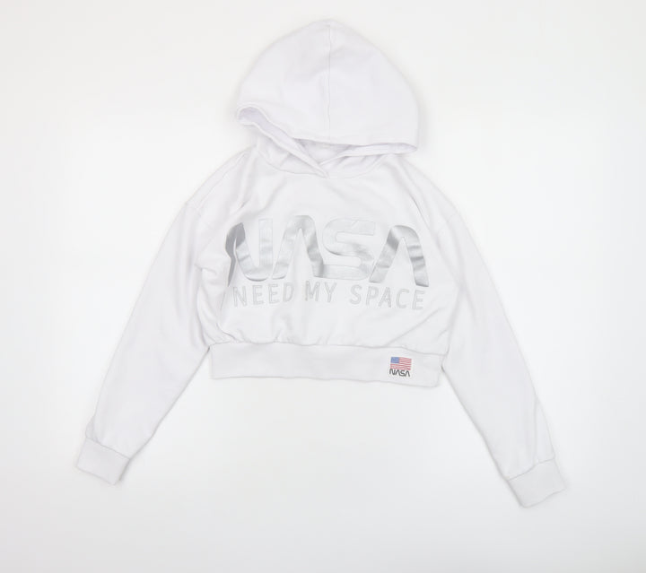 Cool Club Girls White NASA Hoodie Size 13-14 Years Pullover Graphic Print