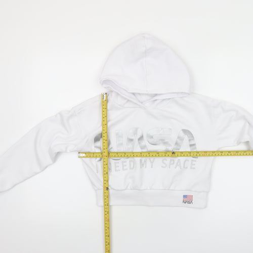 Cool Club Girls White NASA Hoodie Size 13-14 Years Pullover Graphic Print