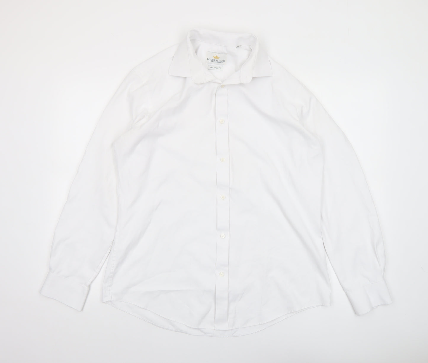 Taylor & Hunt Mens White Slim Fit Formal Dress Shirt 16in 41cm