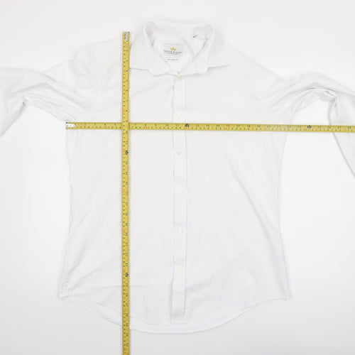 Taylor & Hunt Mens White Slim Fit Formal Dress Shirt 16in 41cm