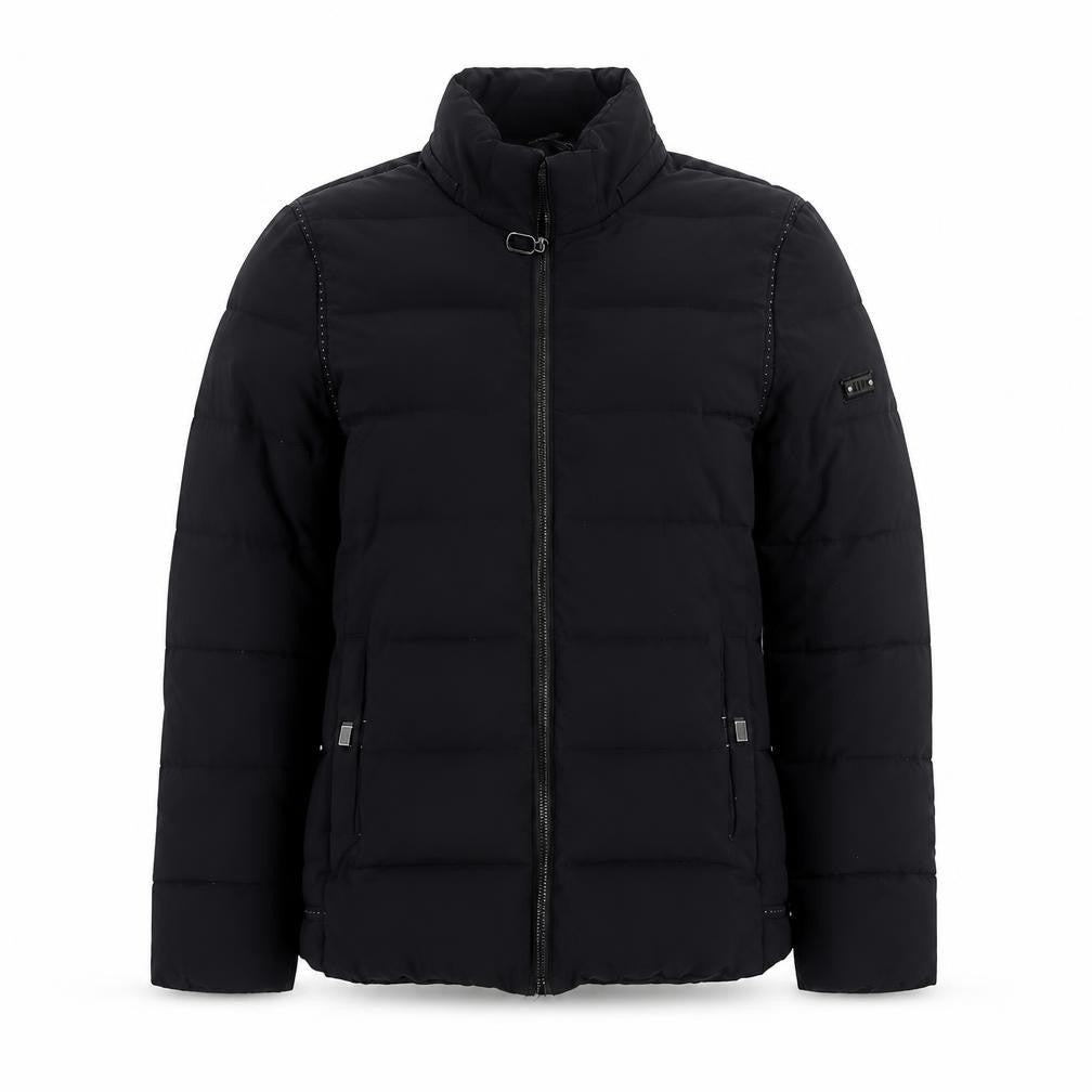 Front view of XiYuLangWang Women's Black L Puffer Jacket Synthetic Lined