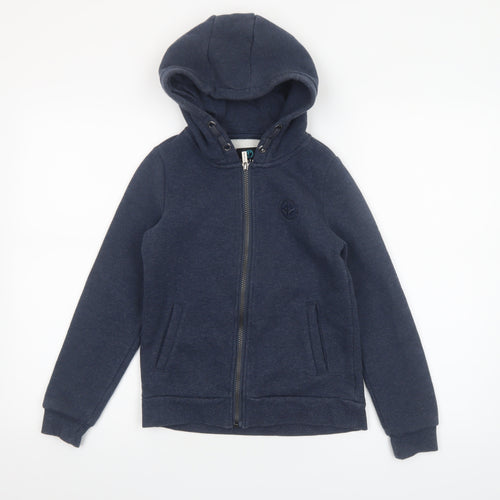 Firetrap Boys Navy Blue Full Zip Hoodie 9-10 Years Cotton Blend