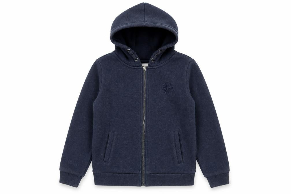 Firetrap Boys Navy Blue Full Zip Hoodie 9-10 Years Cotton Blend