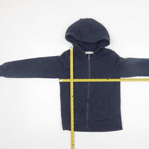 Firetrap Boys Navy Blue Full Zip Hoodie 9-10 Years Cotton Blend