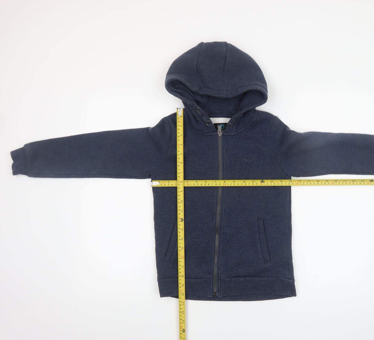 Firetrap Boys Navy Blue Full Zip Hoodie 9-10 Years Cotton Blend