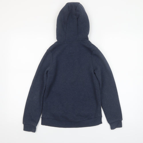 Firetrap Boys Navy Blue Full Zip Hoodie 9-10 Years Cotton Blend