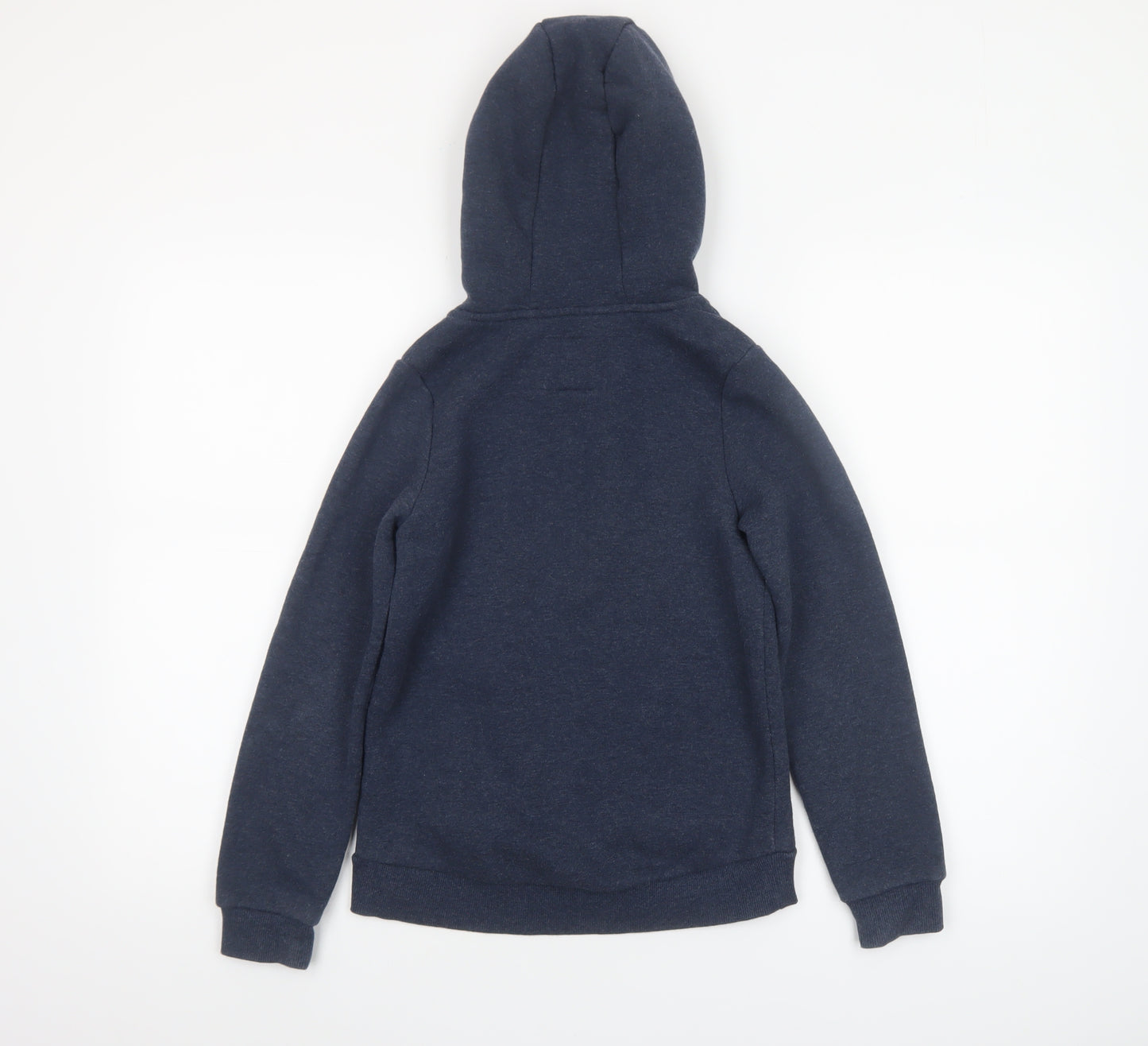 Firetrap Boys Navy Blue Full Zip Hoodie 9-10 Years Cotton Blend