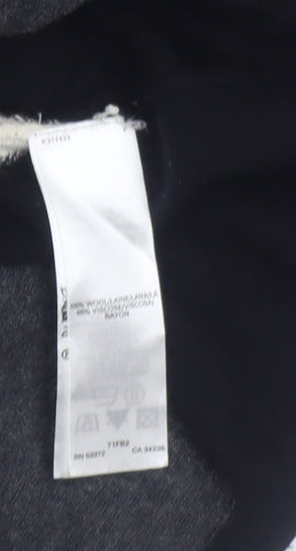 French Connection Women’s Black Grey Beige Knit Sheath Dress Size 10