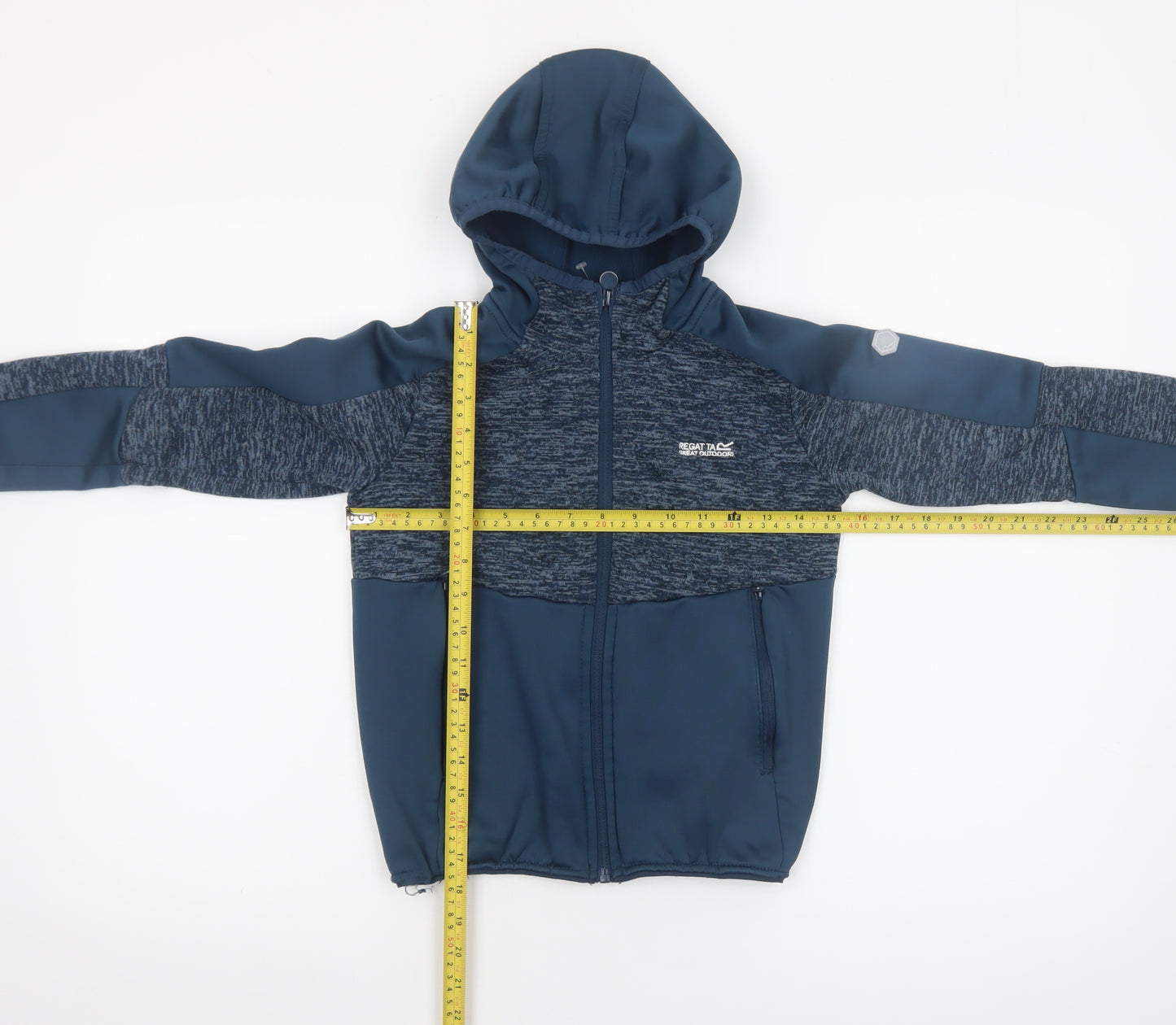 Regatta Boys Blue Full Zip Hoodie 9-10 Years Softshell Fleece Jacket