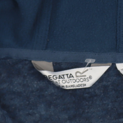 Regatta Boys Blue Full Zip Hoodie 9-10 Years Softshell Fleece Jacket