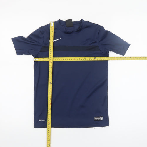 Nike Boys Blue Dri-FIT Short Sleeve Football Training T-Shirt 8-10 Yrs
