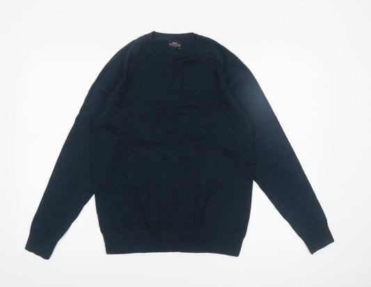 Next Men’s Blue Cotton Nylon Crew Neck Pullover Jumper Size M