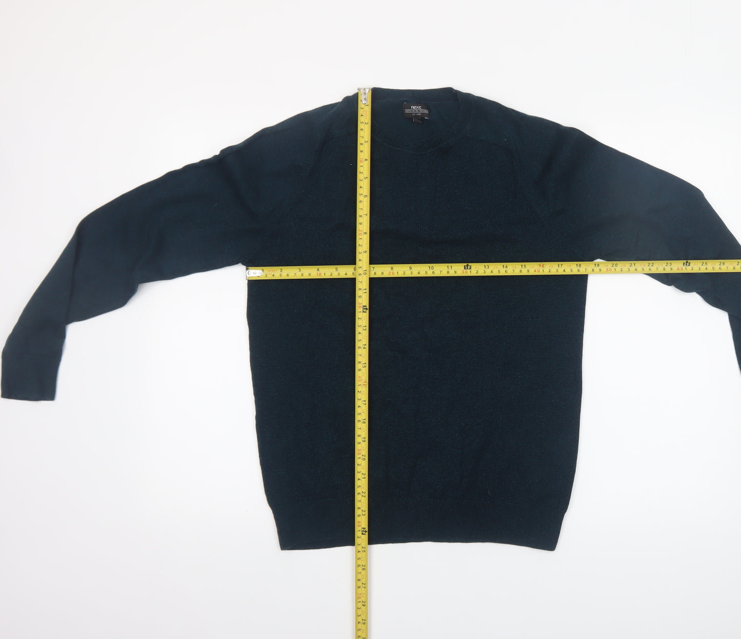 Next Men’s Blue Cotton Nylon Crew Neck Pullover Jumper Size M